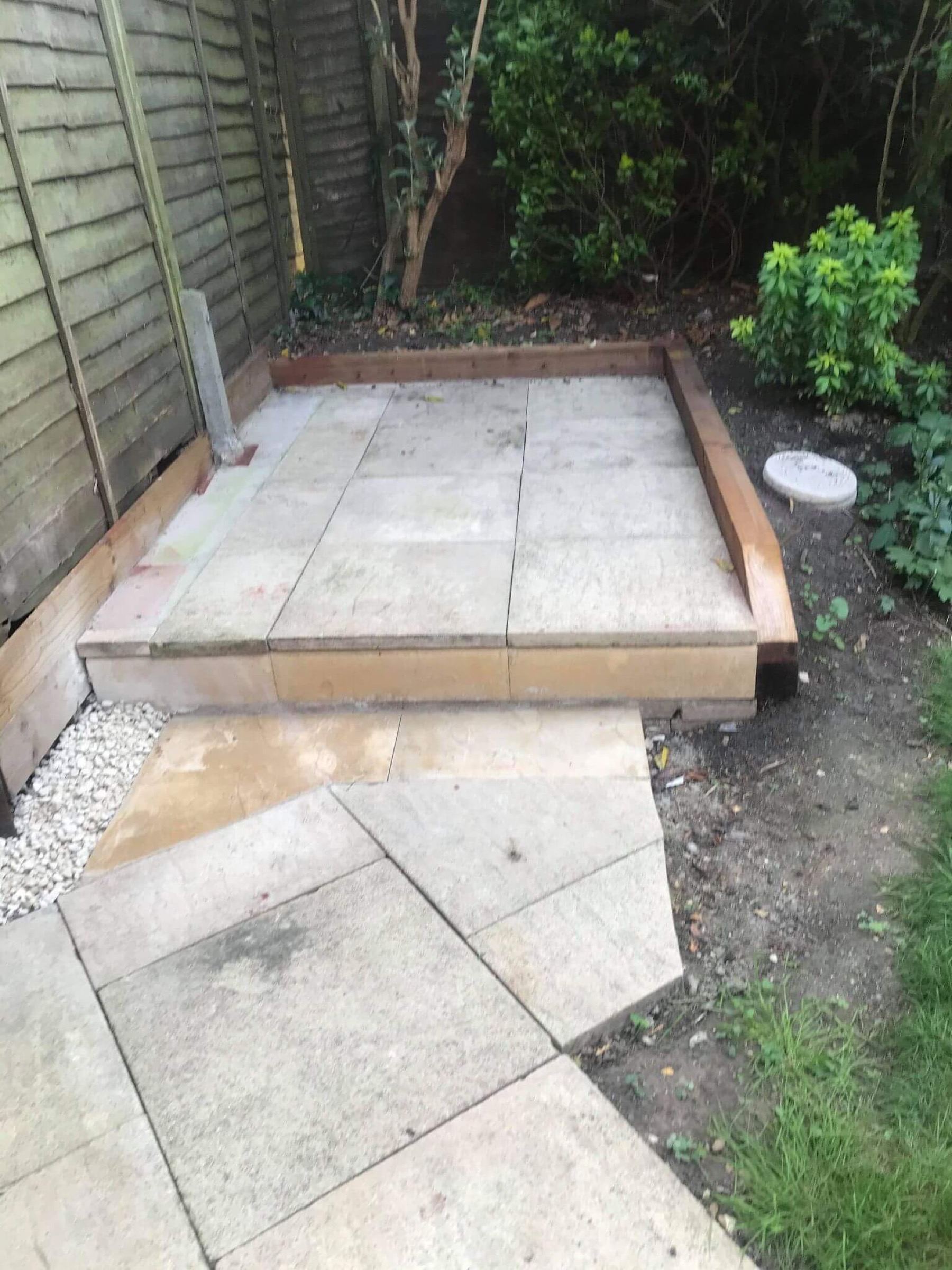 Shed base – after