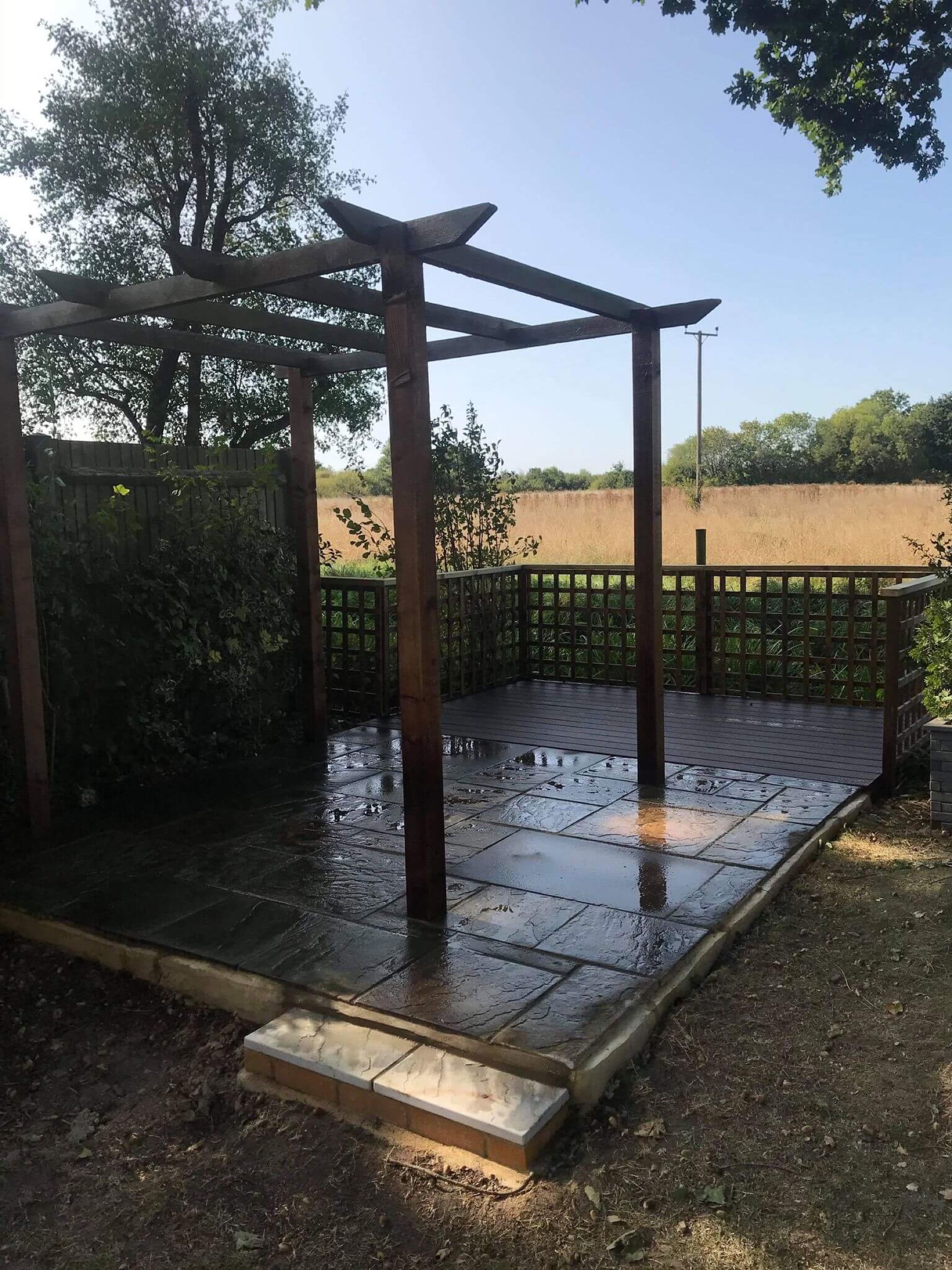 Pergola and decking